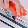 1 ks hliníková protiskluzová polohovací řezací pravítko ruční posuvný řezač papíru s dvojitou stupnicí PVC řezací pravítko DIY nástroj