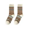 High Quality Retro Fair Isle Christmas Socks Cotton Thickened Middle Tube Socks Colour Blocking Striped Socks for Men And Women