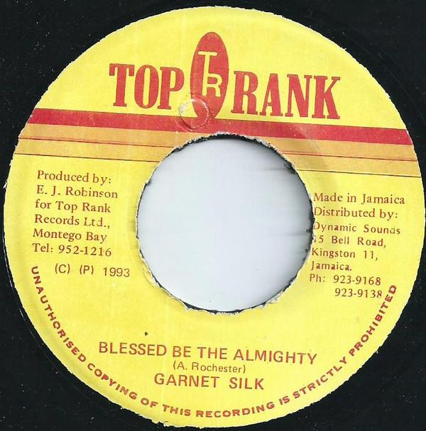

7inch Record GARNETT SILK Blessed Be The Almighty NONE Top Rank 1993 Jamaica Reggae Ska Dub Used