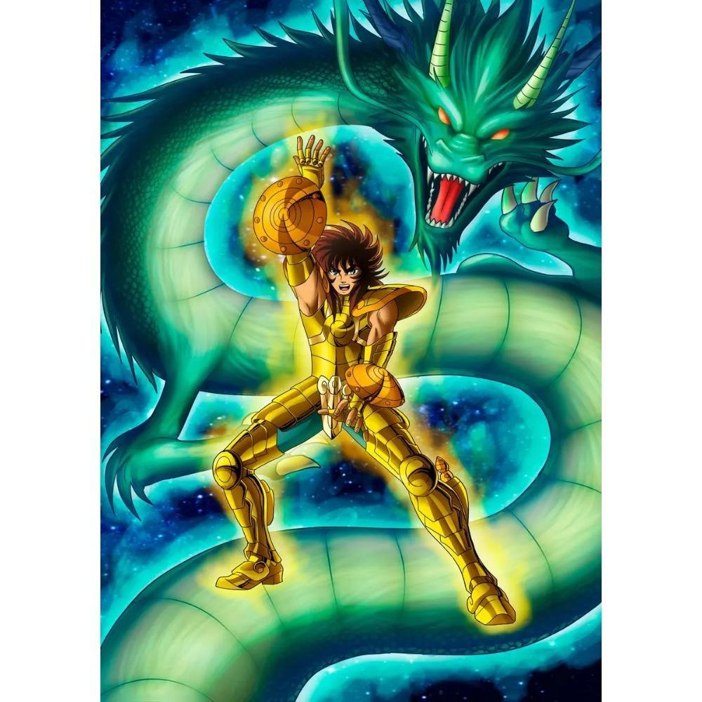 Japanese Anime Zodiac Saints Pop Classic Saint Seiya Rozan Dragon Art Poster Canvas Painting Wall Prints Picture Room Home Decor