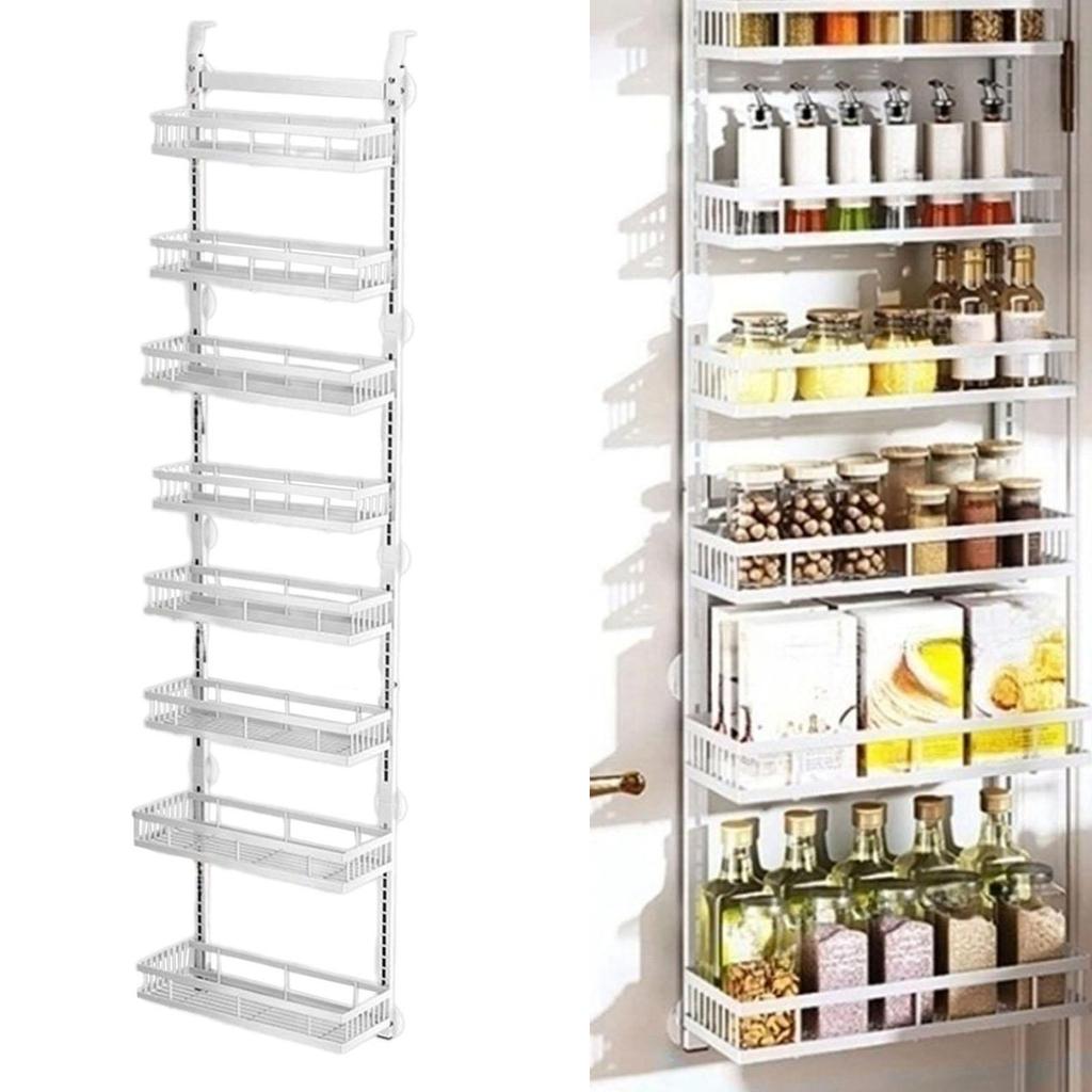 over The Door Organizer Fridge Shelf Seasoning Rack for Laundry Kitchen Home 8