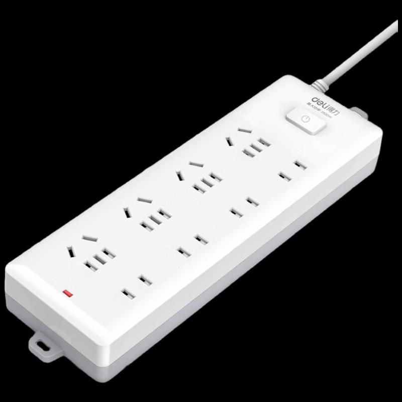 Deli 8-Outlet Power Strip CN plug (adapter included)