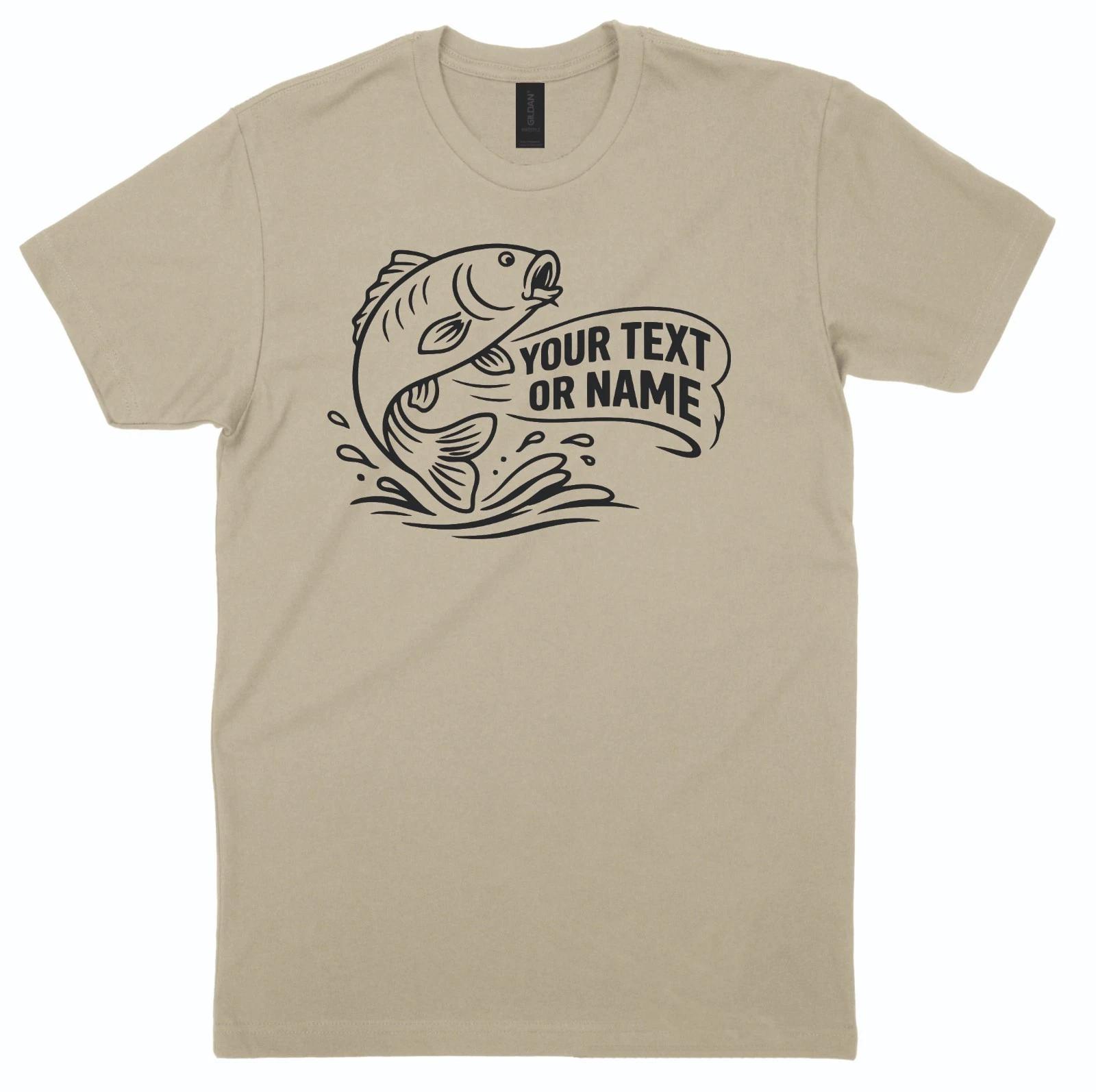 Carp Fishing T shirt Personalised Name Angler Tee Custom Text Gift XL