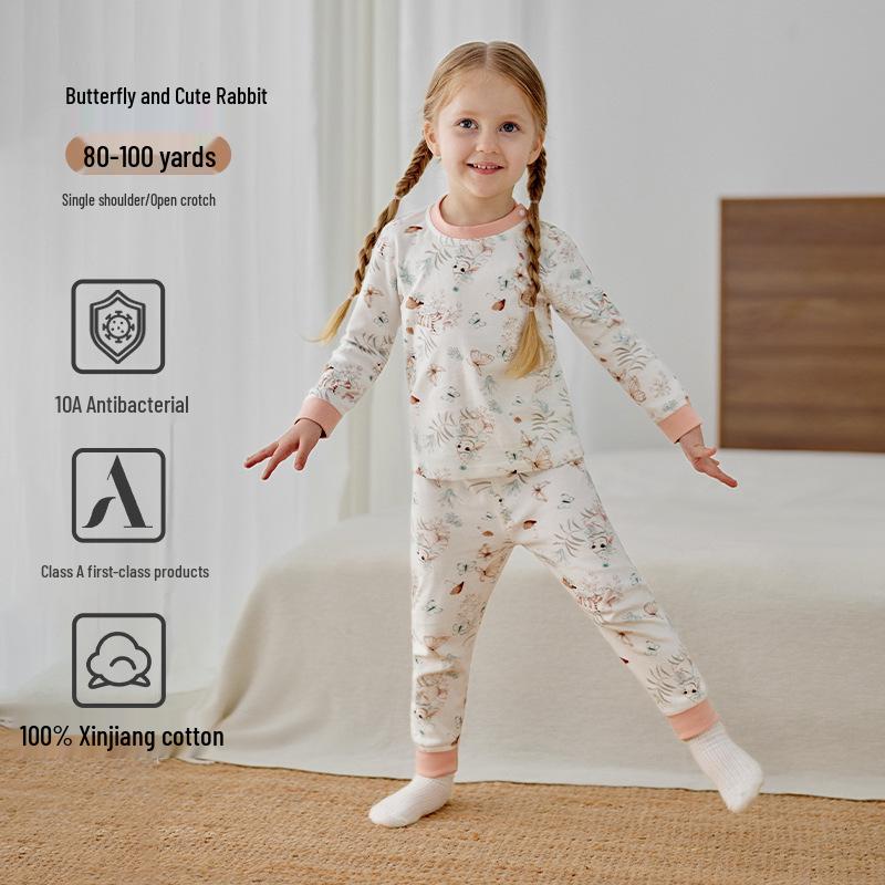 Oyun Barns 100% Bomull Höstunderkläder Set - Varmt och Klass A Kvalitet för Pojkar och Flickor