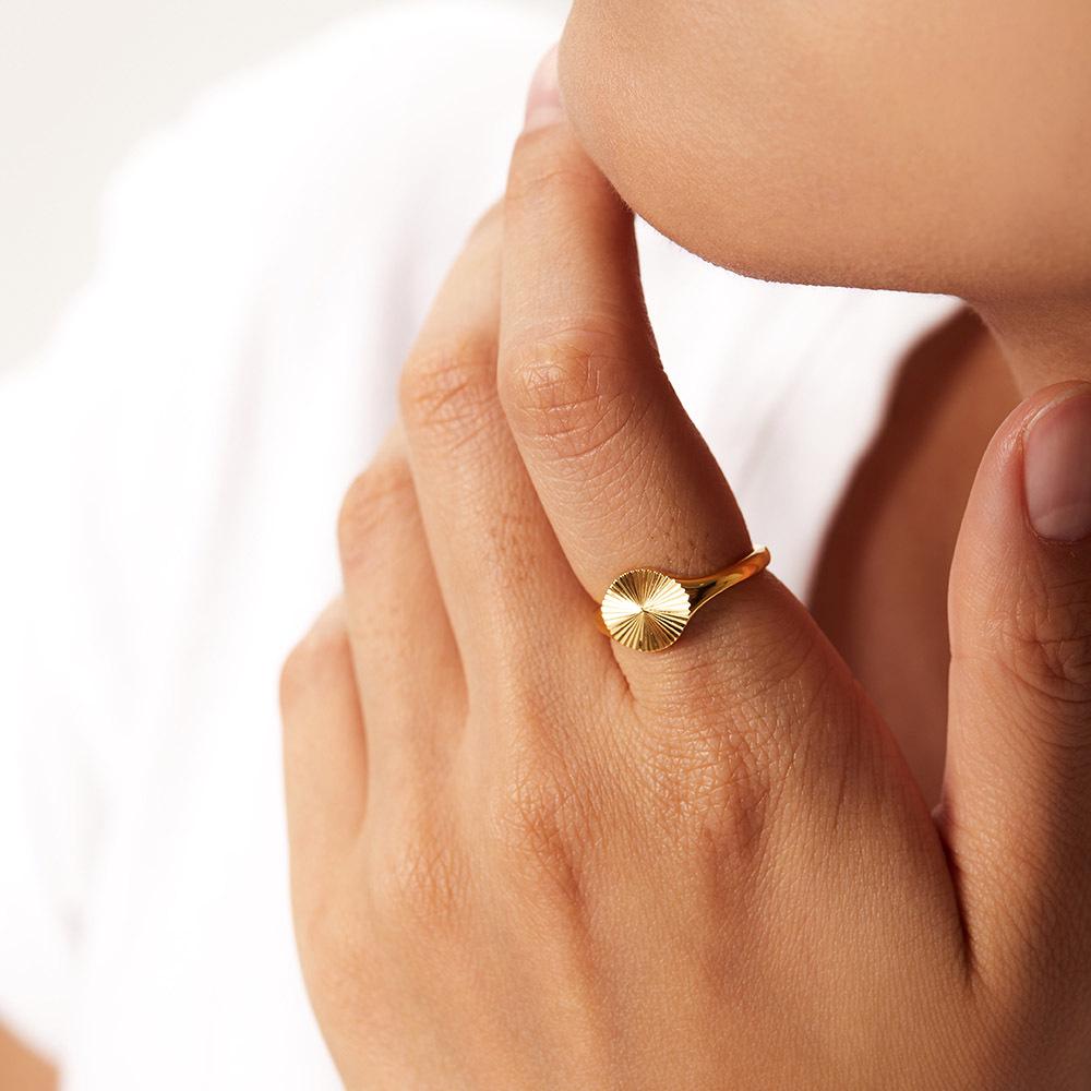 INS Geometric Stackable 18K Gold Plated Ring - Fashion Jewelry Gift