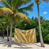White Patterns On Yellow Quick Drying Bath Towel Microfiber Beach Towel Light Weight Swimming Camping Yoga Beach Out