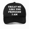 Treat Me Like The Princess I Am Letters Printed Baseball Cap Womens Harajuku 90s Fashion Snapback Hat Summer Adjustable Hats