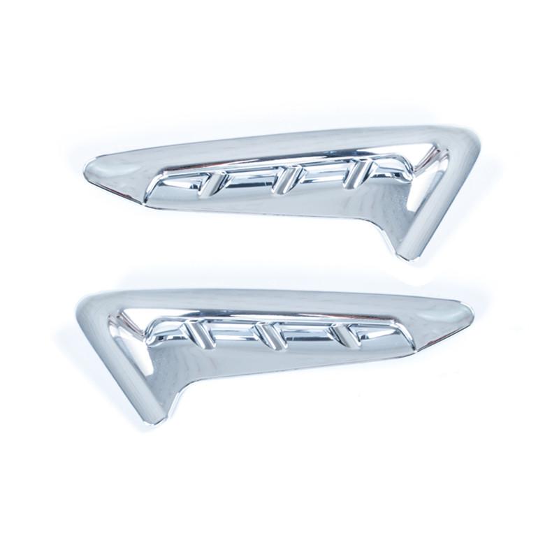 2PCS Carbon Fibre Fender Side Air Vent Trim Sticker for BMW X3 G01 2017 2018 New Style Chrome Silver ABS Car Styling Accessories