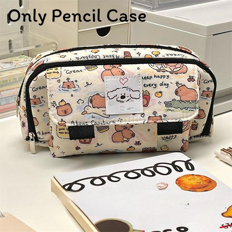 

Пенал с откидной крышкой Capybara из канваса, предназначенный для студентов и офисных работников. Capybara