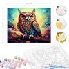 RUOPOTY Acrylmalerei nach Zahlen für Erwachsene Eule Zeichnung auf Zahlen Wand Kunst Malset Geschenk handgemalte Leinwand Malerei Anim