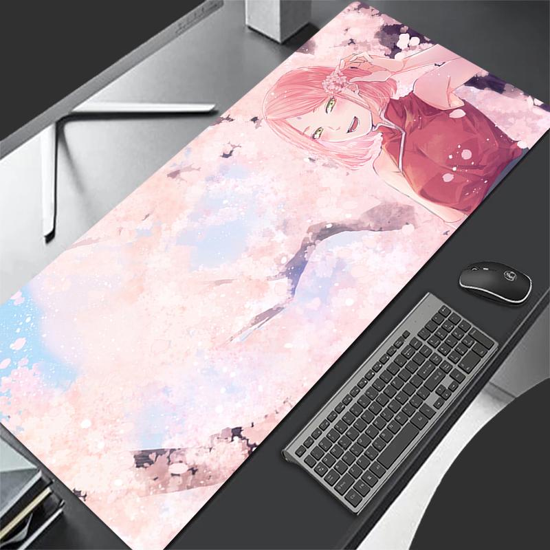 Computer Varmilo Keyboard Mouse Pad Anime Gaming Naruto Sakura Haruno Accessories Table Xxl Gamer Carpet Desk Mat Soft Mousepad