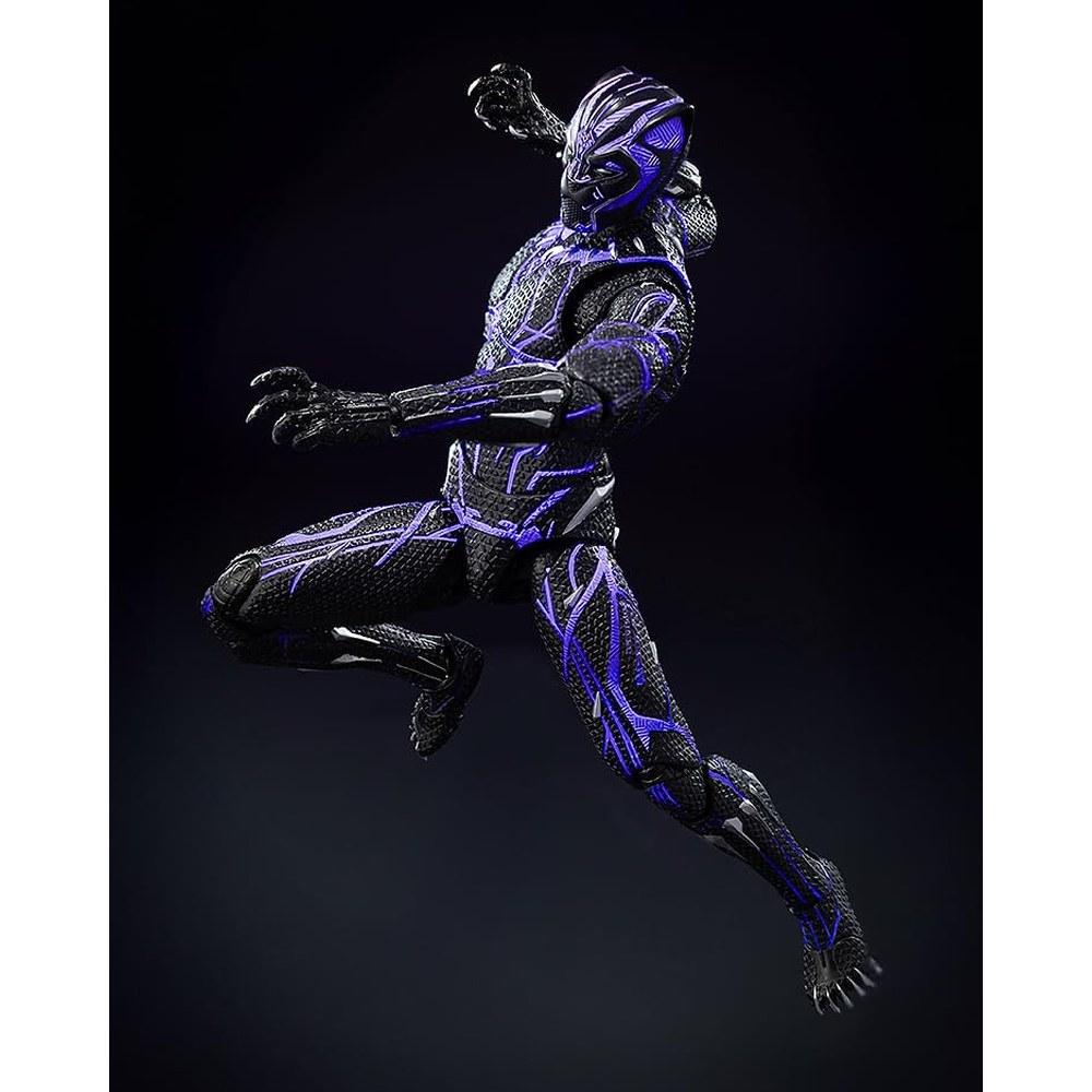 threezero Marvel Studios The Infinity Saga Black Panther Kinetic Energy Charged 1/12 Scale Articulated Figure ABS PVC POM Zinc Alloy Metal