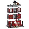 1823Pcs Moc European Architecture Retro Fire Station Model City Street Scene Diy House Building Block Children'S Puzzle Toys