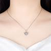 925 Sterling Silver  New Women's Fashion Jewelry High Quality Crystal Zircon Hollow Heart Pendant Necklace Length 45CM