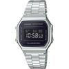 CASIO Digital Wristwatch Vintage Series A168WEM-1 Mens Womens Kids Silverblack Overseas Model