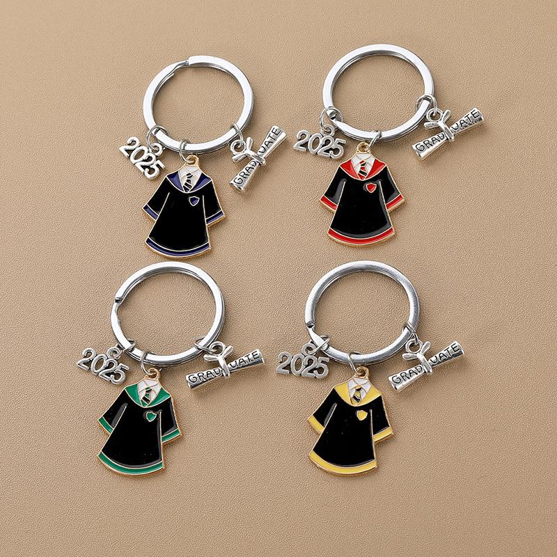2/10 Pièces Porte-clés Cérémonie de Remise de Diplômes Mignon Créatif Chapeau de Diplômé Livre Robe Pendentif Porte-clés Cadeau Commémoratif Cérémonie de Remise de Diplômes