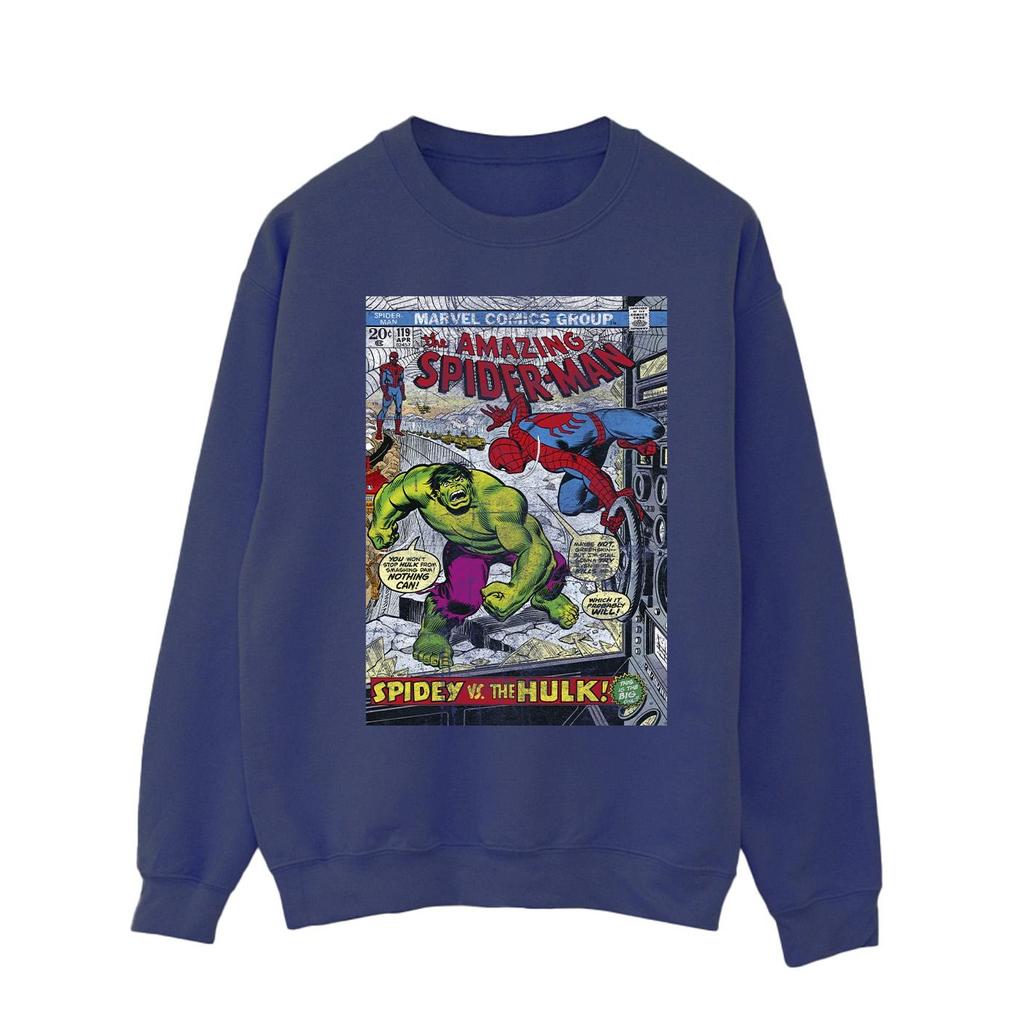 Marvel Mens Spider-Man VS Hulk Cover Sweatshirt