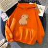 Funny Capybara Kawaii Cartoon Print Women Hoodies Hip Hop Clothes Hooded Sweatshirts Streetwear Hoodie Female Hoody