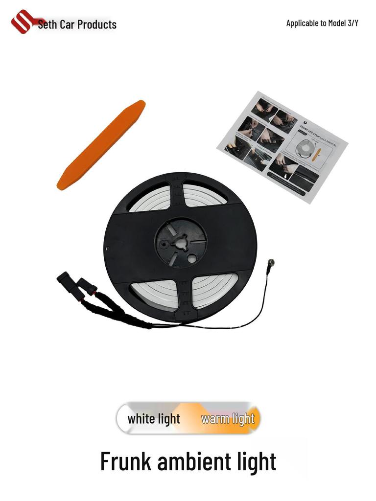 Seth LED Ambient Light Strip for Tesla Model 3/Y Front Trunk (White/Warm)