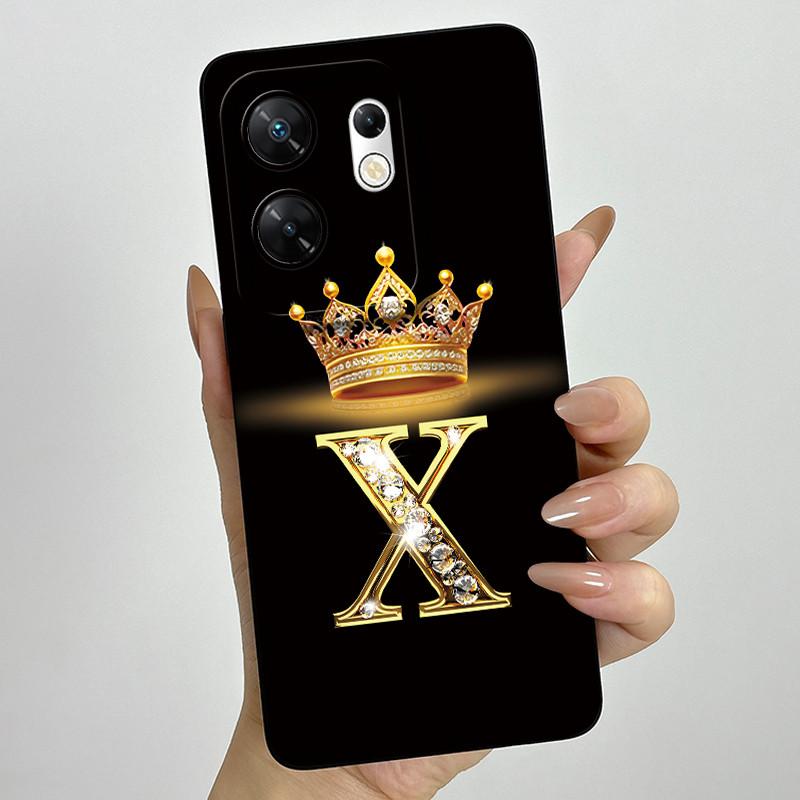 Case for infinix Zero 30 4G 5G Case X6731 Crown Letters Soft Silicone Shockproof Cover For Infinix Zero30 4g Cases X6731B Funda