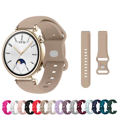 18mm Band for Huawei Watch GT4 41mm Outdoor Waterproof Silicone Butterfly Buckle Replacement for Huawei Watch GT4 41mm Band