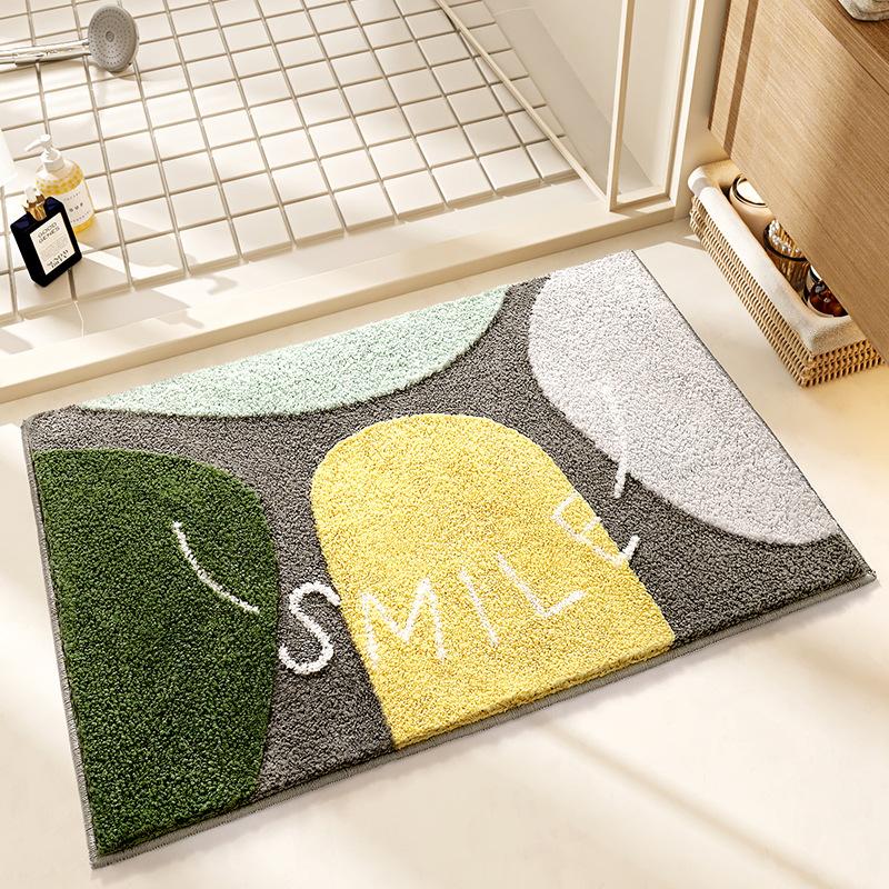 Rainbow Home Bathroom Mat, Super Absorbent, Non-Slip Quick-Dry Mat