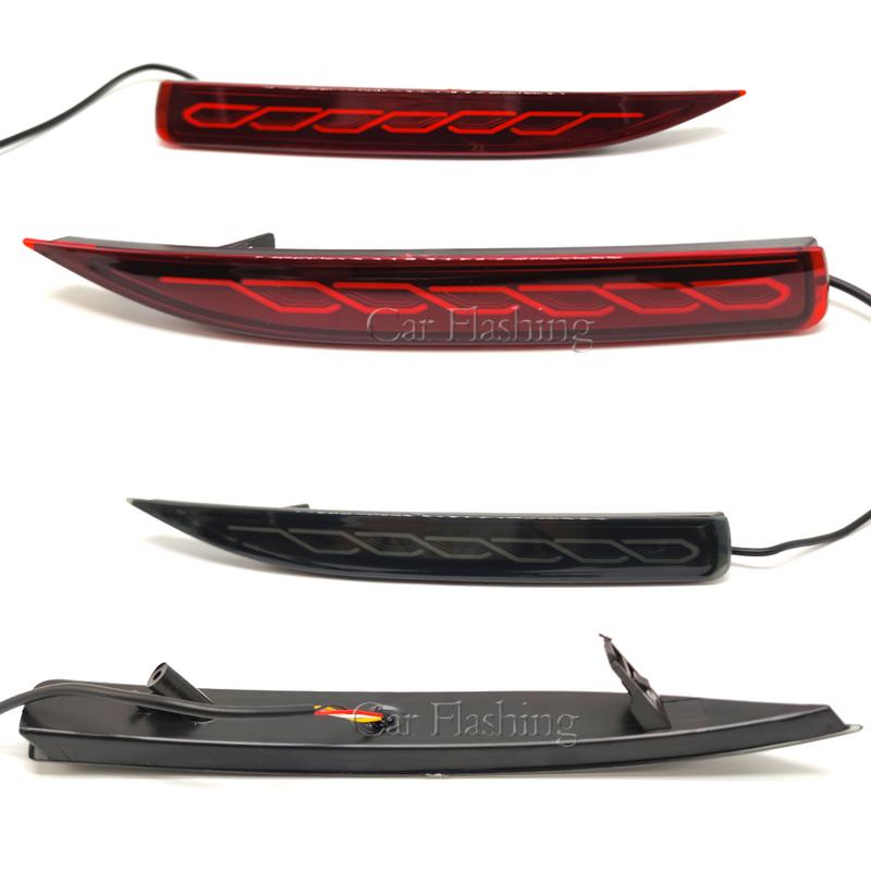 For Toyota Corolla Altis LED Rear Bumper Reflector Light Warn Brake Dynamic Turn Signal Car Accessories
