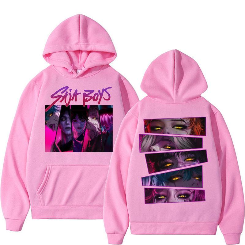 

Саджа Бой K-pop Охотники на демонов Худи Мода Манга Толстовка Мужская Женская Осень Зима Свободный Флис Повседневная Уличная 3XL