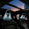 Universal Elastic Car Headrest Covers Halloween Ghost Horror Face Print Dustproof Auto Seat Headrest Protective Sleeve