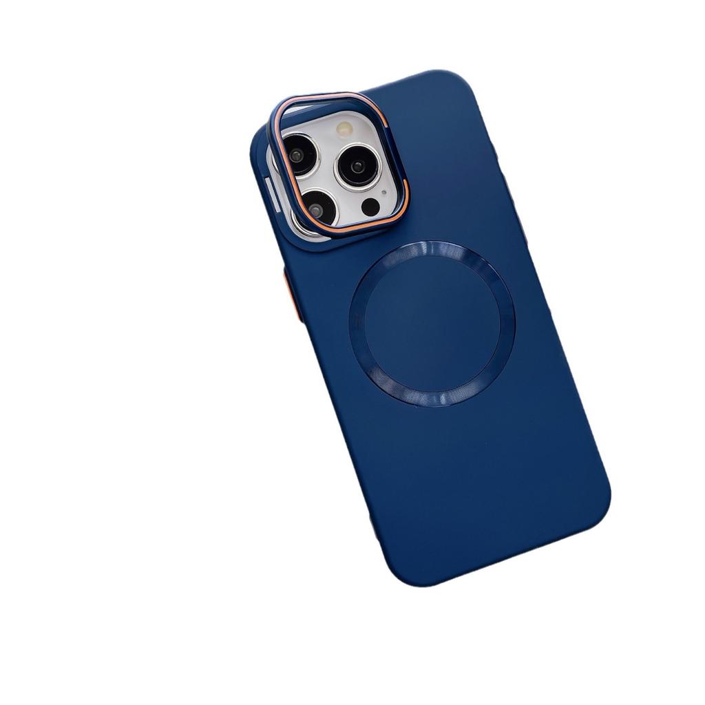 Applicable To IPhone15 Contact Lens Holder with Lens Film Apple 14pro Magnetic Matte CD Pattern Protection Case