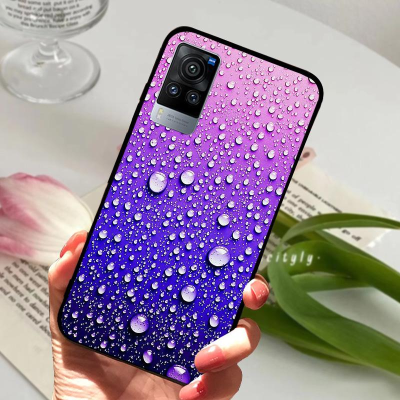 For VIVO X60 Pro 5G Case V2046 V2047A Cartoon Cute Matte Silicone TPU Soft Phone Cover For Vivo X60 X 60 Shockproof Coque Bumper