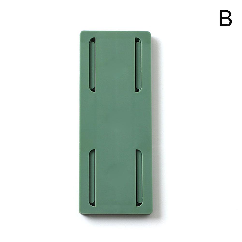 

Punchfree Plug Sticker Holder Wall Fixer Power Strip Holders Storage Sockets Wall Holders Shelf Stand Holder Plug Hook Removable зелений
