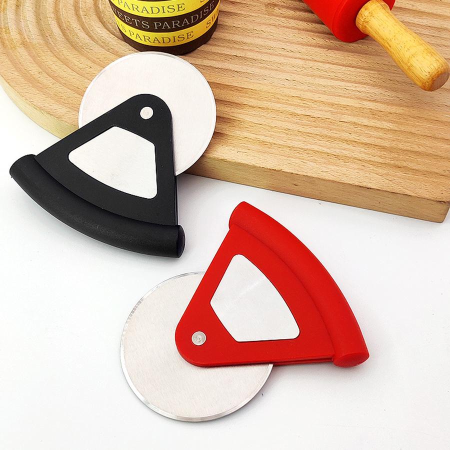 Stainless Steel Pizza Cutter Creative Circular Arc Handle Pizza Cutter Pizza Cake Cutter Multi-functional Kitchen Baking Tool 1