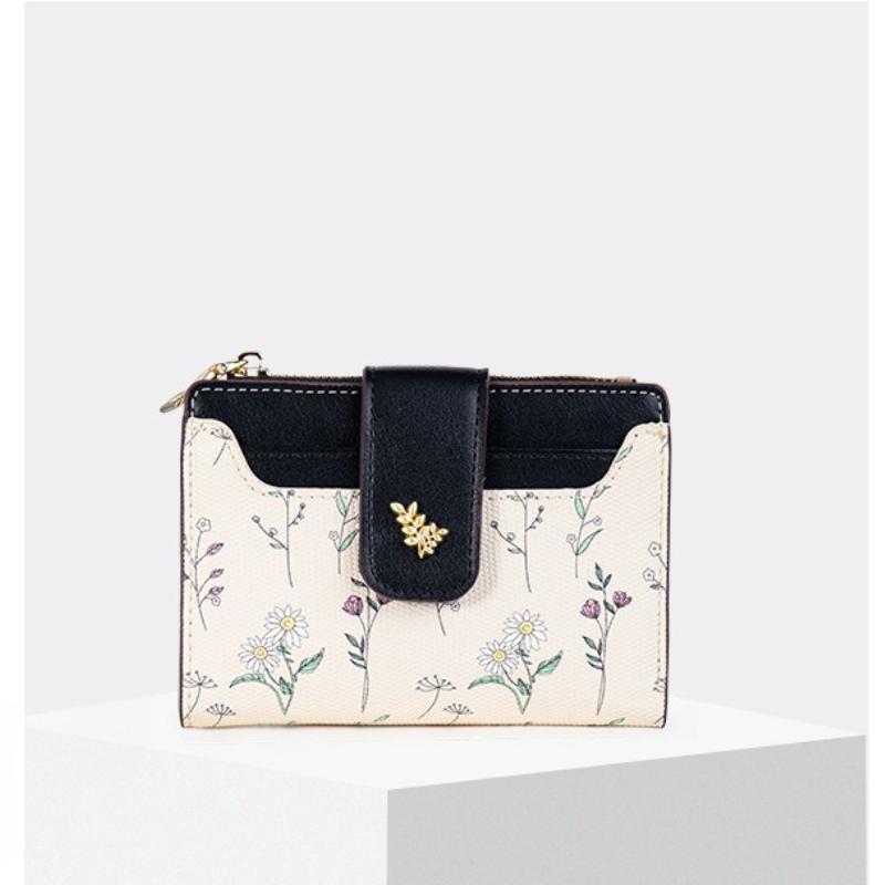 Damen Geldbörse Kurz, Nische, Klein, Frisch, Zero Wallet für Damen, High-End-Feeling