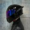 Motorcycle Helmet Men and Women Summer DOT Anti-fog ECE Helmet Full Cover Four Seasons Universal Winter Warm Personality
