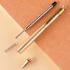 Gold Brass Push-Button Ballpoint Pen with Clip - Elegant Signature Pen for Office & Business Gifts