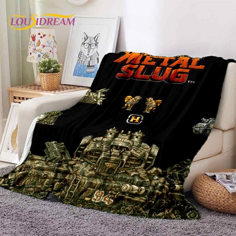 Metal Slug Κλασικό Ρετρό Παιχνίδι Κινούμενο Σχέδιο Μαλακές Κουβέρτες Φλας Νηλ, Κουβέρτα Ρίψης Άνετη Κουβέρτα για Πικνίκ Κρεβάτια Σπίτι Υπνοδωμάτιο Δώρο