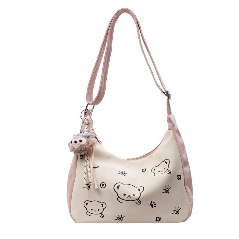 Cartoon Printed Tote Bag Summer New Fashionable Large-capacity Shoulder Bag Versatile Underarm Bag