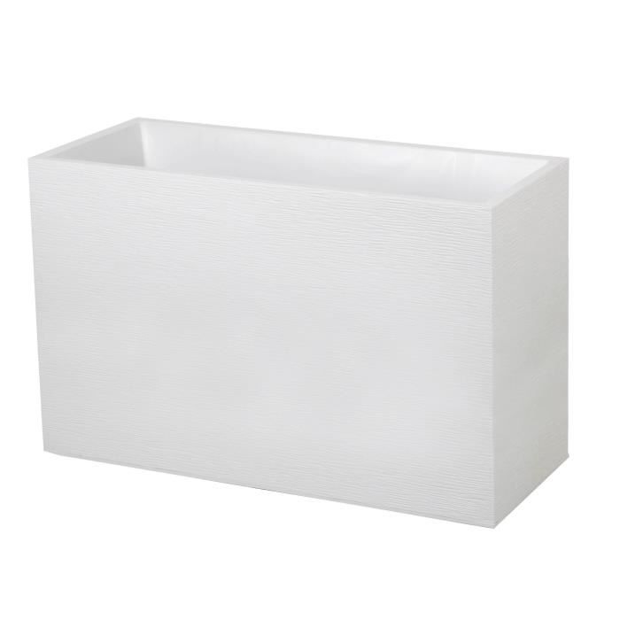 EDA Jardiniere Graphit 99,5x39,5x60cm - Capacità 116 L - Bianco decapato