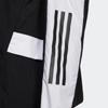 Adidas Color-Block Stripe Logo Print Sports Hoodie Jacket Women Outerwear Black HM5276
