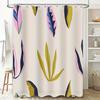Vibrant Leaves Shower Curtain Fashion Bathroom Decor with Pink Blue Floral Design for Kitchen or Bathtub Covering Modern
