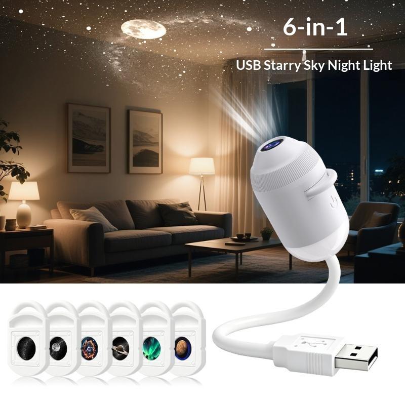 Usb Car Interior Roof Star Galaxy Projection Ambient Lighting 360° Adjustable Starry Sky Ambient Projector Light Touch Control