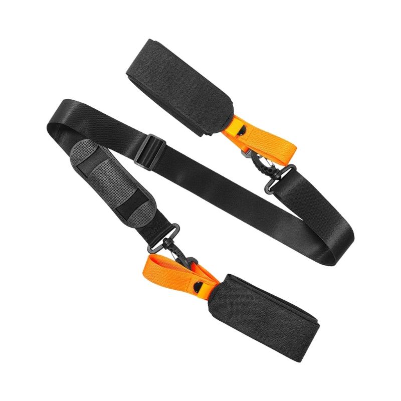

Easy Clip Ski Sled Transport Strap Quick Attachments For Skis Snowboards Adjustable Shoulder Strap Winter Sports Gear 1