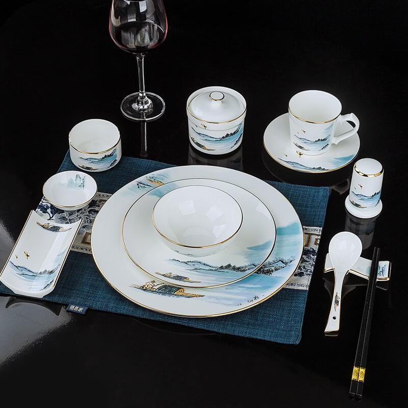 NIVORCE New Chinese Style Ceramic Dinnerware Set