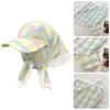 Simple Plaids Head Wrap Hat for Women Soft Lace Trims Headscarf Hat for Female Teens Daily Wear and Social Gatherings