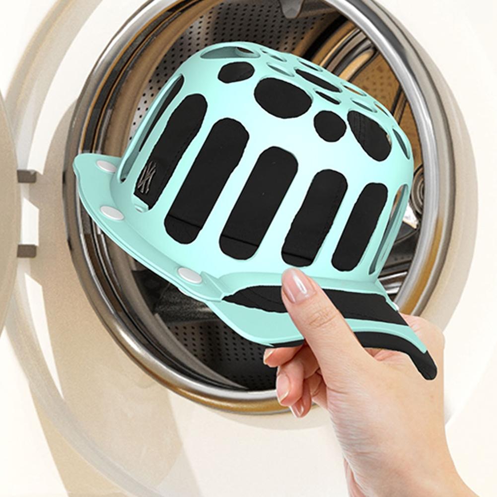 Hutwaschkäfig Baseballkappenwaschrahmen Silikon Baseballkappenreinigungsschutz Hutwaschhalter für gebogene Hüte