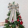 Large Christmas Bow Red Black Buffalo Plaid Christmas Wreath Bows Christmas Tree