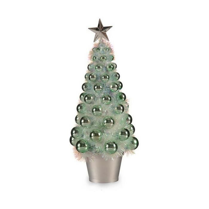 Sapin De Noël Iridescent Vert Plastique 16 X 37,5 X 16 Cm Polypropylène