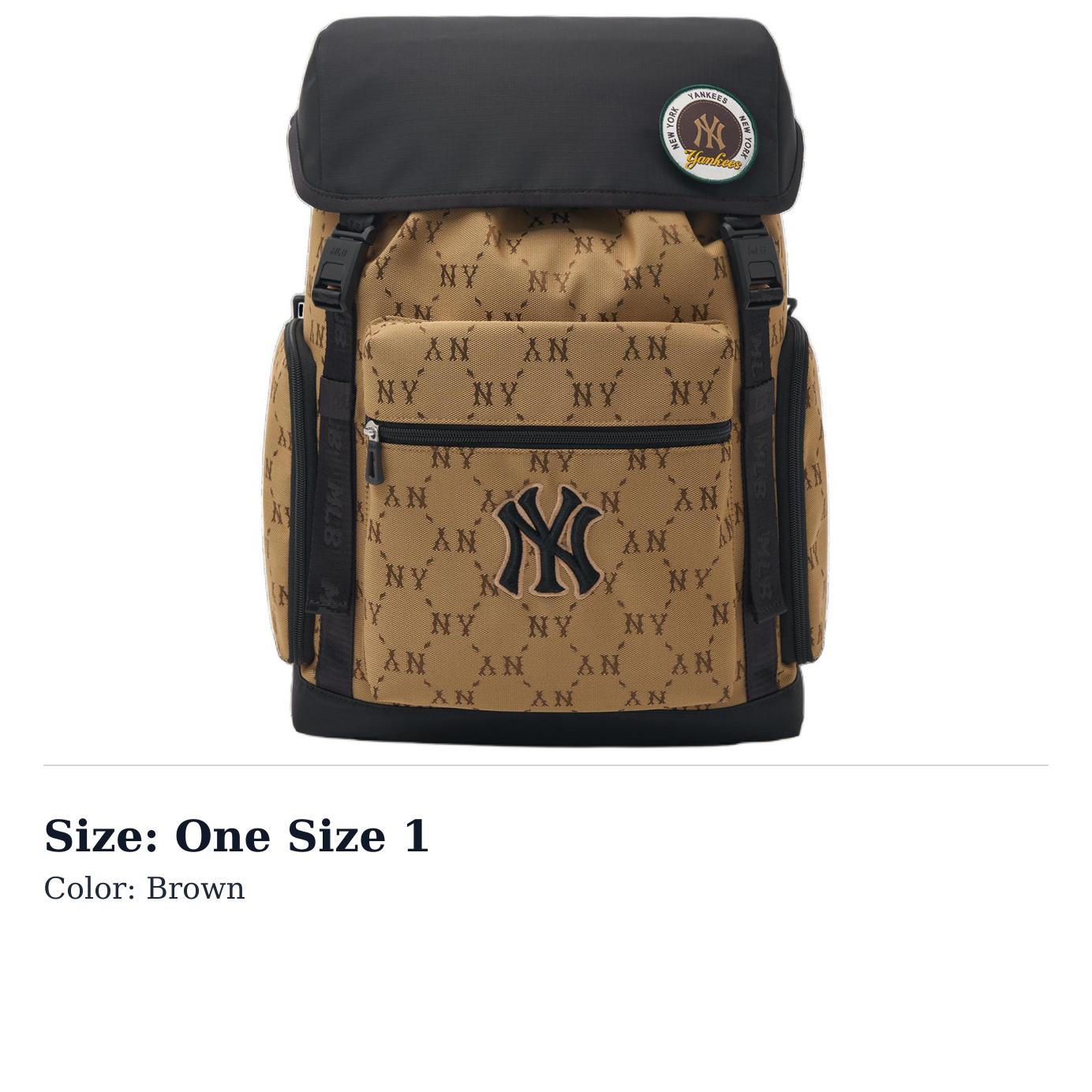 MLB Polyester Backpack Regular Unisex Brown 7ABKRM14N-50BGS One Size 1