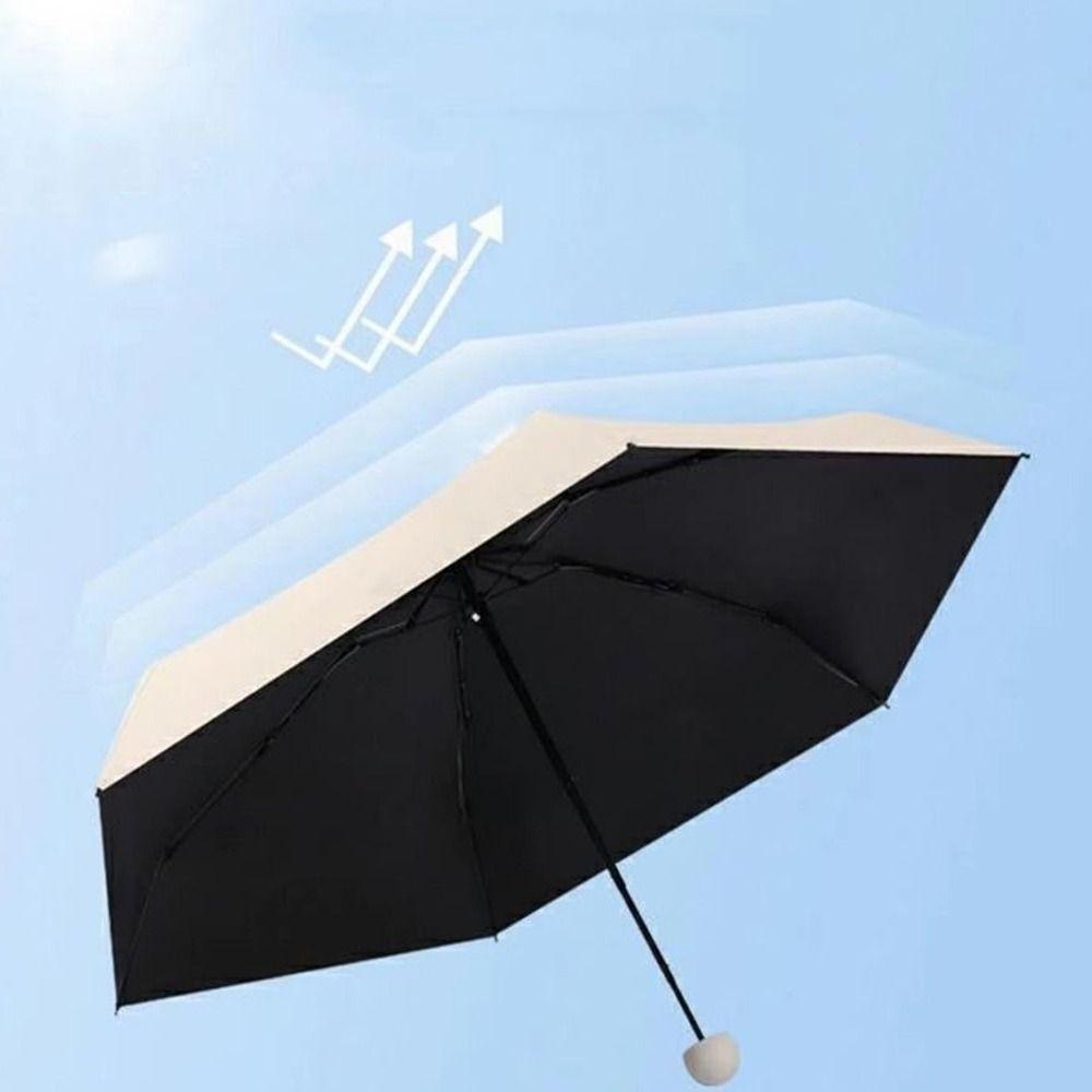 Mini Sunshade Umbrella Reinforced Umbrella Rack Rain Umbrella Portable UV Umbrella  Girl
